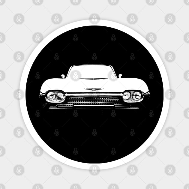 Ford Thunderbird 1962 American classic car monoblock white Magnet by soitwouldseem